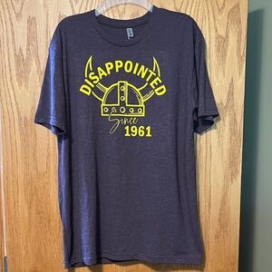 Vikings Dark Purple Tee with Yellow Graphic